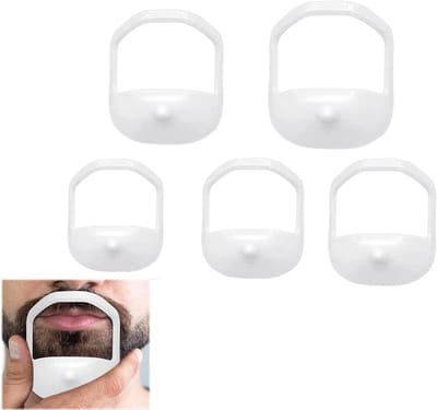 Inovra Plus - 5 stuks baardsjabloon voor mannen - scheersjabloon - baardscheergereedschap voor symmetrische baardstyling