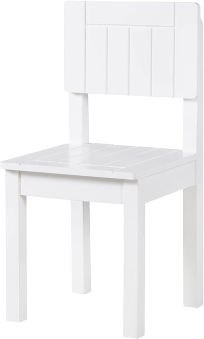 Kinderstoel met rugleuning voor kinderen - wit gelakt - HxBxD: 59x29x29 cm - zithoogte 31 cm