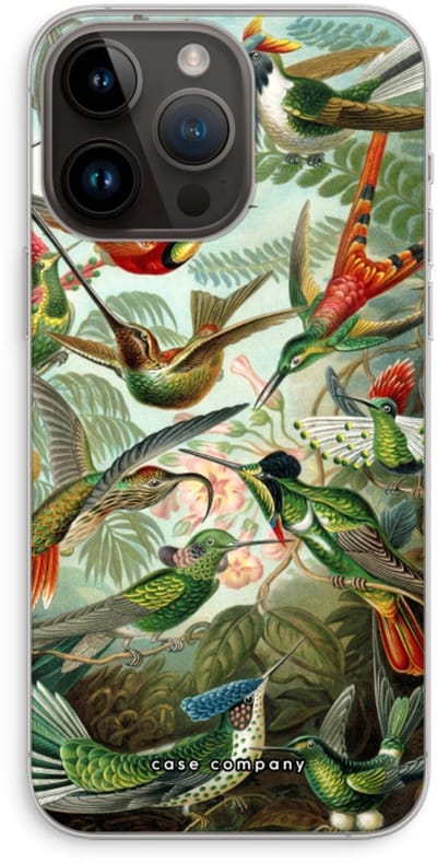 Case Company® - Hoesje geschikt voor iPhone 14 Pro Max hoesje - Haeckel Trochilidae - Soft Cover Telefoonhoesje - Bescherming aan alle Kanten en Schermrand
