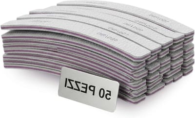 Nagelvijlen Set - Half Moon Vijlen - Nagels Vormgeven - Dubbelzijdig Ontwerp - 50 Stuks - Verschillend