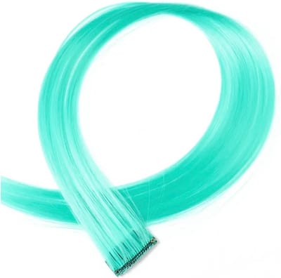 Clip in hair extension -Turqouise - plukje haar turquoise - 1 stuk