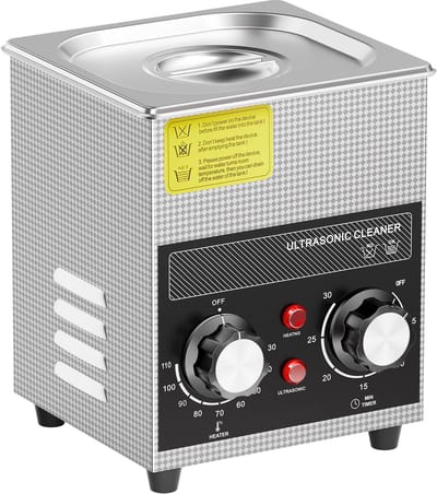 Ultrasone reiniger 2L, 60 W Digitaal Sonisch Cavitatieapparaat met Verwarming, Timer en Mandje voor Horloges, Glazen, Munten, Metalen Onderdelen, Gereedschap