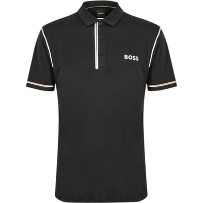Boss Paddytech Goc-poloshirt met kraag voor heren (Zwart)