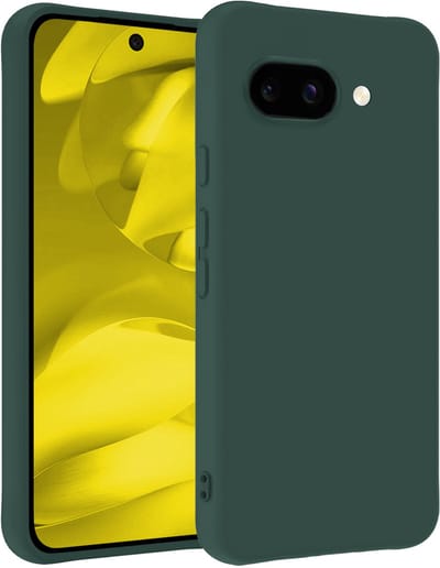 Hoesje - Geschikt voor Google Pixel 9a - Sterk & Shockproof - Hoes Cover - Siliconen Case - Telefoonhoesjes - Donkergroen