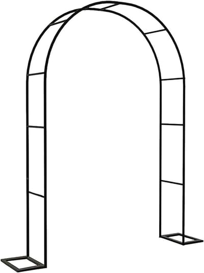 Tuinboog Metaal - Rozenboog Prieel - Bruiloft Decoratie - Weerbestendig IJzer - 180 x 220 cm - Zwart