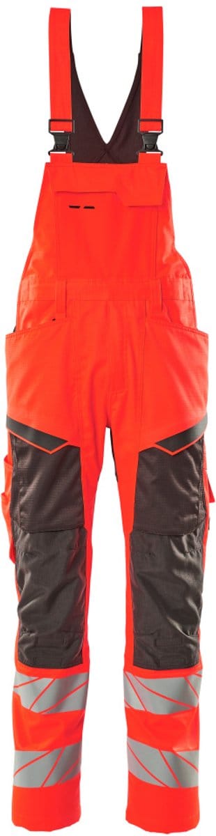 Mascot Accelerate Safe Amerikaanse overall met kniezakken 19569-236 - hi-vis rood/donkerantraciet - C46 - 76