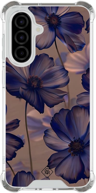 Casimoda® hoesje - Geschikt voor Samsung Galaxy A36 - Twilight Petals - Shockproof case - Extra sterk - TPU/polycarbonaat - Paars, Transparant