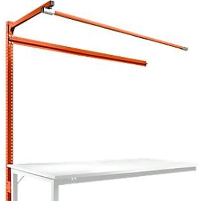 Opbouwframe met giek, Aanbouwtafel STANDAARD werktafel-/werkbank UNIVERSAL/PROFI, 1750 mm, roodoranje