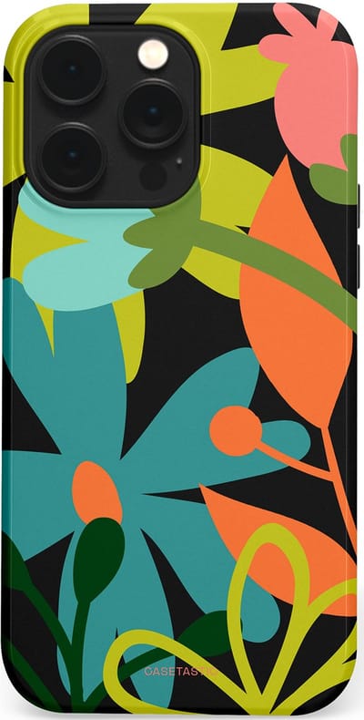 Casetastic Hoesje Geschikt voor Apple iPhone 14 Pro Max Magsafe - Stijlvolle Beschermende Duo-layer Case - Botanisch Feest