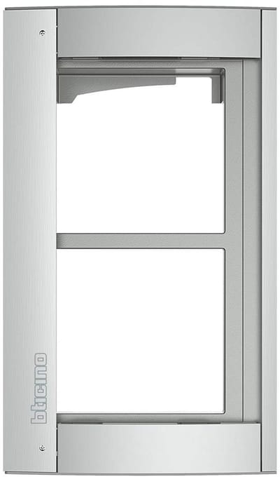 Afdekraam 2-Modulair met Drager voor Deurstation SFERA Aluminium Look