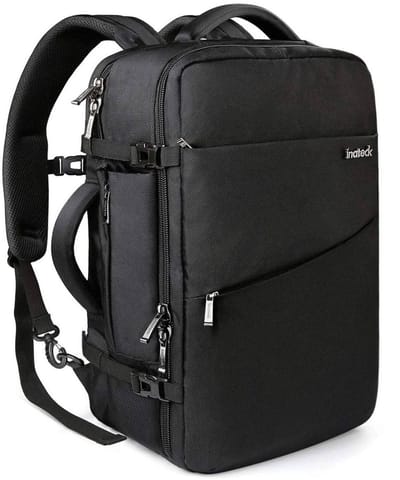 Inateck BP03001, supergrote handbagage, 35 L, reisrugzak, laptoprugzak voor 15,6-17 inch notebooks, vlieggoedgekeurde rugzak, cabinerugzak voor weekends