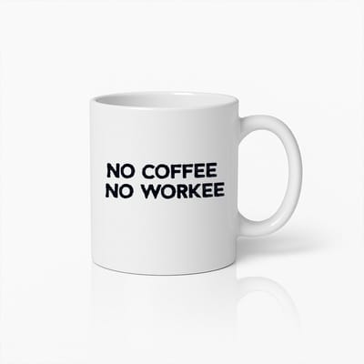 No Coffee No Workee Mok – Grappig Cadeau voor Koffieliefhebbers op Werk en Thuis