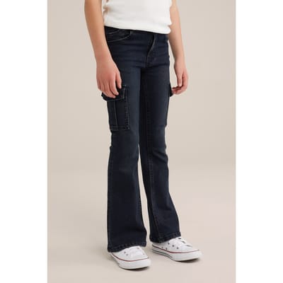 We Fashion Cargo Pants Dark Blue Maat: 176 | Spijkerbroeken Outlet | Unisex | Blauw