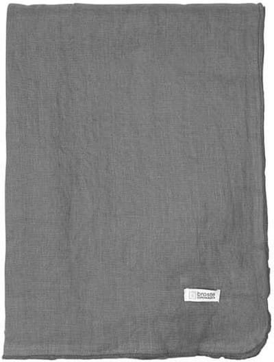 Broste Copenhagen chique linnen tafellaken tafelkleed Gracie in de kleur Dark Shadow - donker grijs 160 x 300 cm