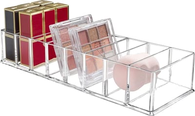 Cosmetische Organizer met 8 Compartimenten voor Make-up, Sieraden en Badkameraccessoires - Transparante Opbergdozen voor Keuken en Wastafel