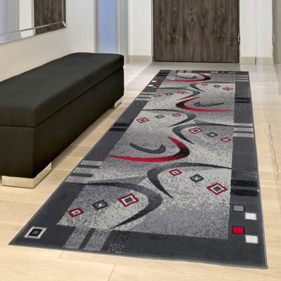 Tapiso Dream Tapijt Loper Woonkamer Slaapkamer Rood Design Abstract Praktisch Woonsfeer Duurzaam Interieur Hoogwaardig Maat - 100 x 150 cm