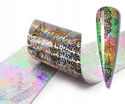 Frezarkowo - Folie voor Nageldecoratie - Holografisch - Panter en Zebra - 100x4cm