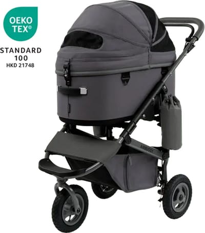 AirBuggy DOME 3 Premier Set Large – Dim Grey - Hondenbuggy - Luxe wandelwagen voor huisdieren