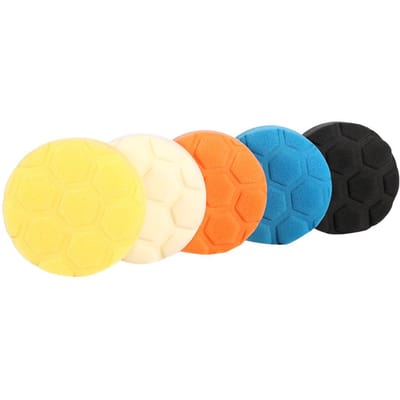 5 stuks Polijstspons Polijstschijf Handgereedschapsset Voor Autopoetser Wax 4 Inch yellow