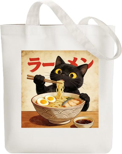 Omgoods - Herbruikbare Canvas Tote Bag met Dierenprint voor Winkel en Cadeaus