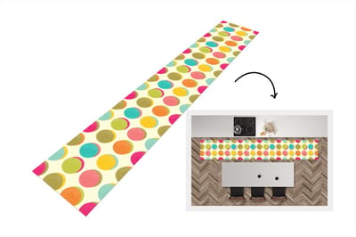 Keukenloper - Loper keuken - Retro - Bohemian - Patroon - Stippen - 300x50 cm - Keukenloper vinyl