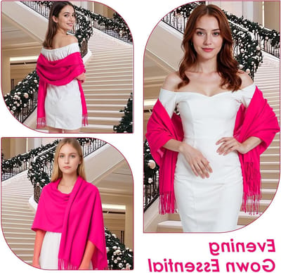Elegante Pashmina Sjaals voor Vrouwen - Zachte Schouder Sjaal voor Bruiloften en Avondjurken, Luxe Accessoire