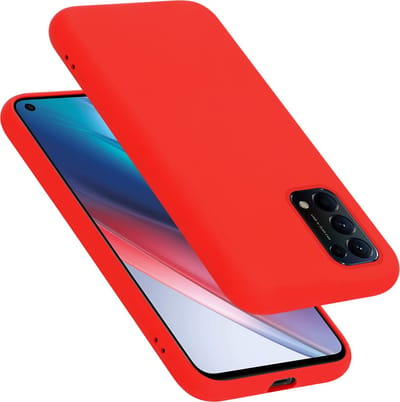 Cadorabo Hoesje geschikt voor Oppo FIND X3 LITE in LIQUID ROOD - Beschermhoes gemaakt van flexibel TPU silicone Case Cover
