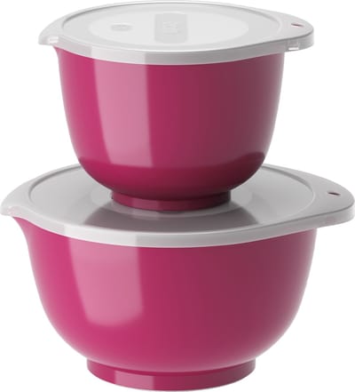 Rosti Margrethe Beslagkom Set - 4 delig - 1,5 en 3 L - Beetroot - Mengkom met Deksel voor Bakken en Koken - Magnetron-, Vriezer- en Vaatwasmachinebestendig