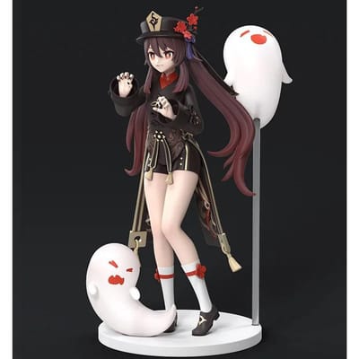 20CM Activiteit Genshin Impact HuTao Figuur Zevenenzeventigste Wang Sheng Zaalmeester Bureaufiguren PVC Model Poppen white