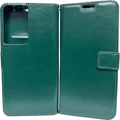 Portemonnee Book Case Hoesje Geschikt voor: Samsung Galaxy S20 Ultra groen