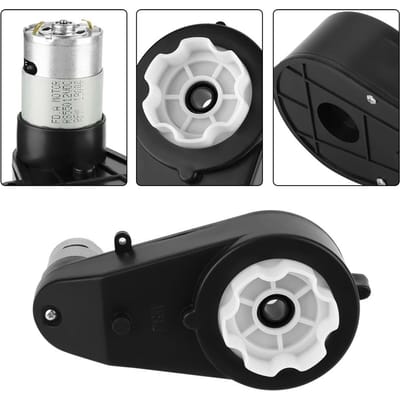 1 pièce Boîte de vitesses Faible bruit Résistant à l'usure Boîte de vitesses de moteur électrique pour Jouet Voiture Enfant (12V18000RPM)