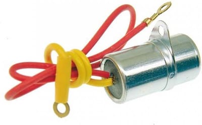 rms ontstekingscondensator voor scooter piaggio 180 vespa rally 1968 tot 1973 155973 / 2 draden nieuw