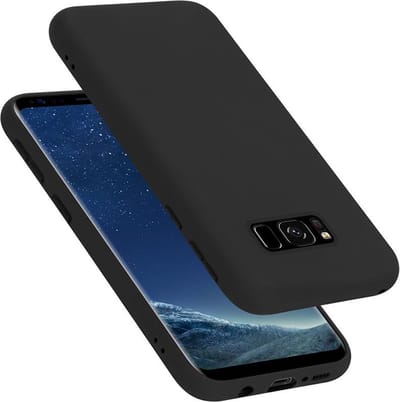 Cadorabo Hoesje geschikt voor Samsung Galaxy S8 in LIQUID ZWART - Beschermhoes gemaakt van flexibel TPU silicone Case Cover