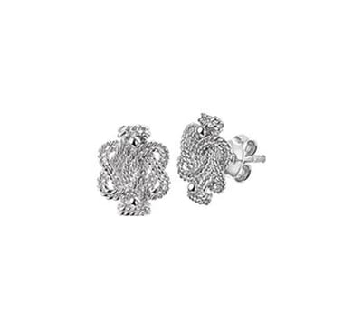YO&NO - Oorbellen - Zilver - Oorknoppen - Surinaamse mattenklopper - 9/11mm - Sieraden vrouw - Gerhodineerd - Zilver 925