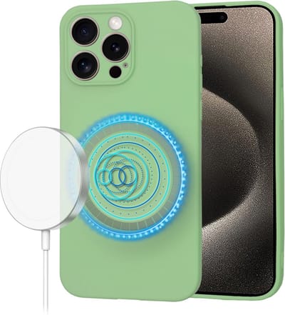 Hoesje geschikt voor Apple iPhone 15 Pro Max - Techsuit Soft Flex Silicone Back Cover - Geschikt voor MagSafe - Mint Green