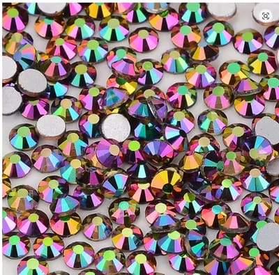 BamBella® - Mix grootte- AB Roze - Plak strass Steentjes - 1440 stuks - strass stenen glitters nail art kleding versieren