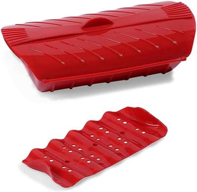Flexibele Siliconen Stoommand voor Magnetron en Oven voor Groenten en Vis