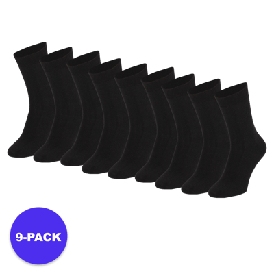 Apollo (Sports) - Thermo sokken unisex - Zwart - Maat 39/42 - 9-Pack - Voordeelpakket