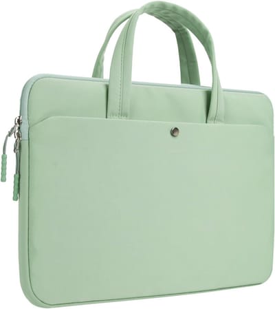 Waterdichte 14 Inch Laptop Sleeve met Padding en Handvat voor MacBook Pro en Chromebook - Bescherming voor Notebook 2023-2021, Groen