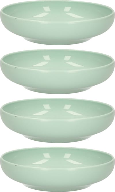 Plasticforte Kommetje/schaaltje - 4x - mintgroen - D16 x 4 cm - 520 ml - kunststof
