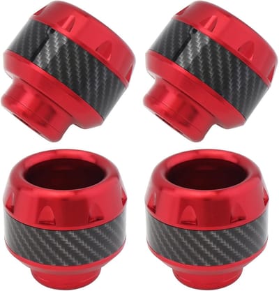 Motorfiets Valbescherming - Frame Sliders - Schade Voorkomen - Universele Pasvorm - 4 Stuks - Rood
