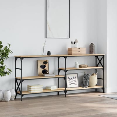 vidaXL - Wandtafel - 180x29x76,5 - cm - bewerkt - hout - sonoma - eikenkleurig