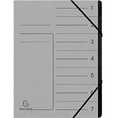 Exacompta 540711E, Project folder, A4, Karton, Grijs, 355 g/m², Elastische band