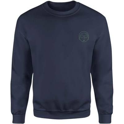 Rick and Morty Morty Embroidered Unisex Sweatshirt - Navy - S