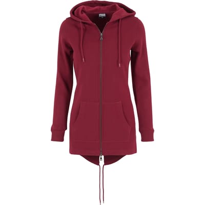 Urban Classics Parka Dames Vest met capuchon - bordeaux - XS
