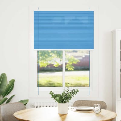vidaXL - Plissé - rolgordijn - 95x100 - cm - stofbreedte - 94,4 - cm - polyester - blauw