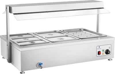 Royal Catering Bain-Marie - 6 GN - met vleesopzetstuk en aftapkraan 10010381