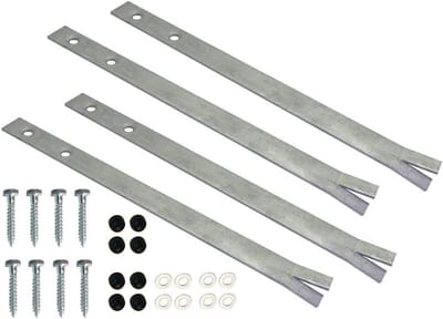 Gartenwelt Riegelsberger Grondankers om in beton te zetten, 40 cm, van staal, thermisch verzinkt, incl. schroeven, grondankers voor schommel- of schommelaanbouw, 4 stuks (set)