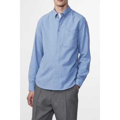 NN.07 Arne Bd 5159 Shirts Tink Blue Maat: XXL | Casual Overhemden Outlet | Heren | Blauw