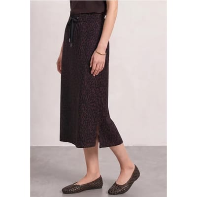 Midirok met elastische tailleband en splitten